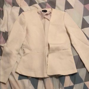 Club Monaco cream textured blazer